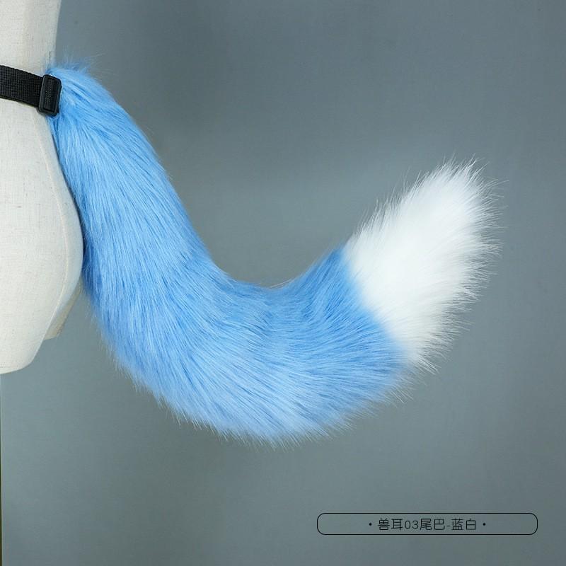 Handmade Plush Fox Tail Cosplay Accessory Anime Conventions Unisex Animal Costume Prop