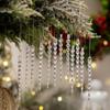 Creative Christmas Tree Ornaments Crystal Clear Party Holiday Decor Icicle Decorations