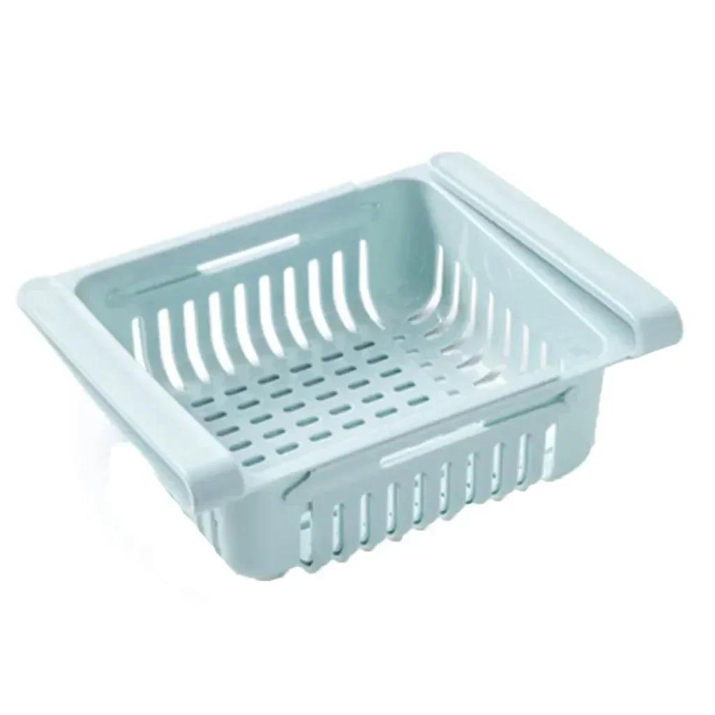 Fridge Organizer Box Retractable Multifunctional Tiered Refrigerator Shelf Fresh Divider Layer Shelf Kitchen Storage Organizer