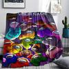 1PC Custom Name Among Us Patterned Flannel Blanket Suitable For All Seasons for Home Decor Warmth and Comfort Gifts Holiday Present -HE88
