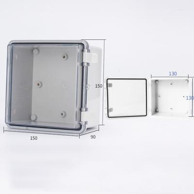 Outdoor Sealed Electrical Plastic Enclosure ABS with Hasp Distribution Box IP66 Waterproof Transparent Cover Switch Power Case