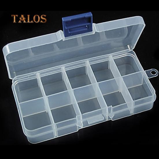 Jewelry Storage Box Pill Beads Holder Organizer Case Box 10 Compartment for Nail Art Tips