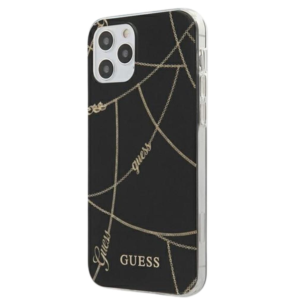 Guess Guhcp12Lpcuchbk Iphone12 Pro Max 6,7 Czarny/Black Hardcase Gold Chain Collection