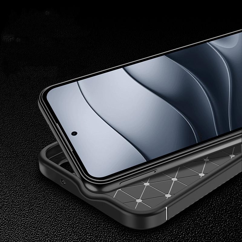 Für Redmi Note 14 4G Hülle Für Redmi Note 14 Hülle Kohlefaser Stoßfest Silikon Schutz Bumper Redmi Note 14 4G Fundas