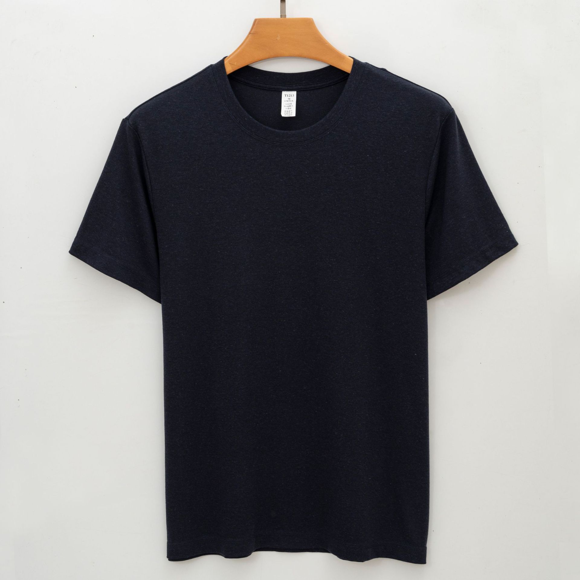 

Luxury Dew Flax Short-sleeve T-shirt Summer Thin Lyocell Antibacterial Skin-friendly Youth T-shirt Minimalist Lightweight Breathable T-shirt S