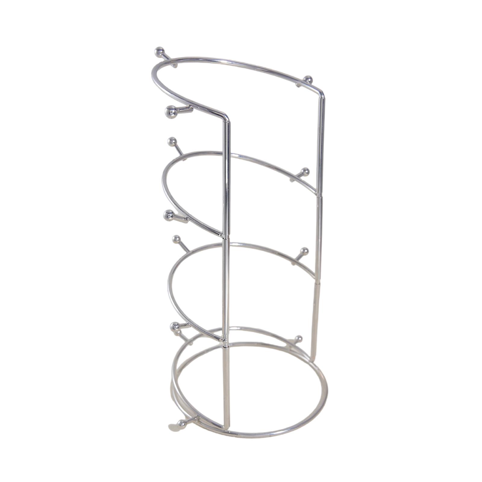 

Стойка для демонстрации корон из нержавеющей стали, четырехъярусная, с кристаллами, держатель для повязок на голову, легко собирается, подставка для хранения ювелирных изделий