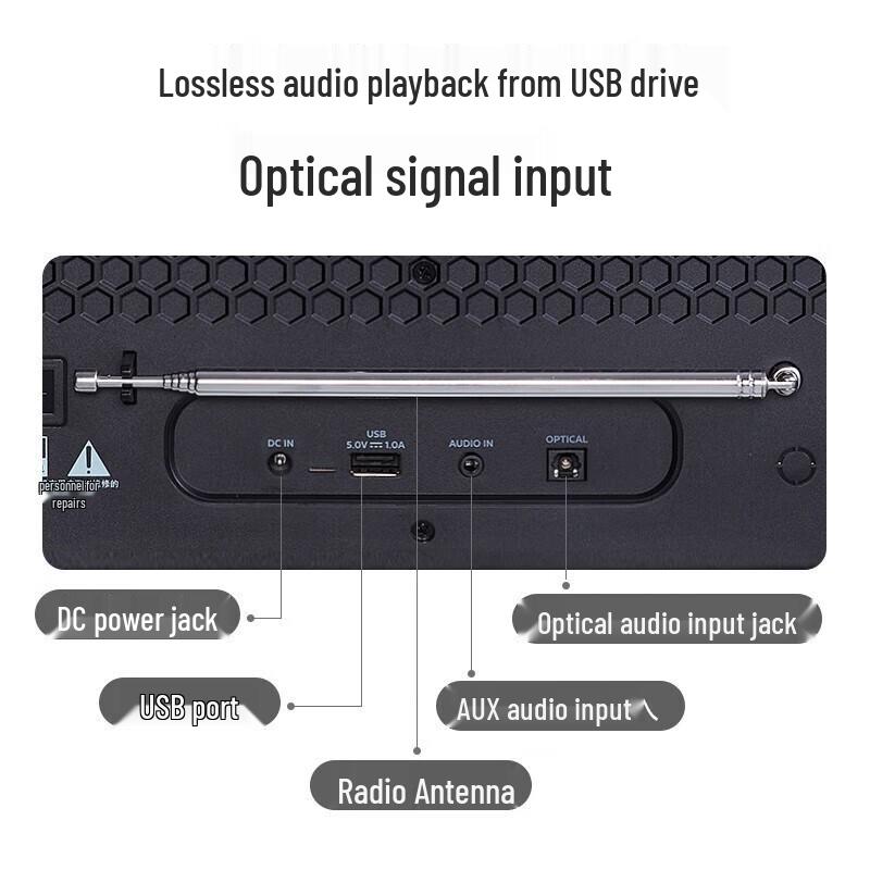 Philips TAM6208 Retro Bluetooth CD Player & HIFI Speaker