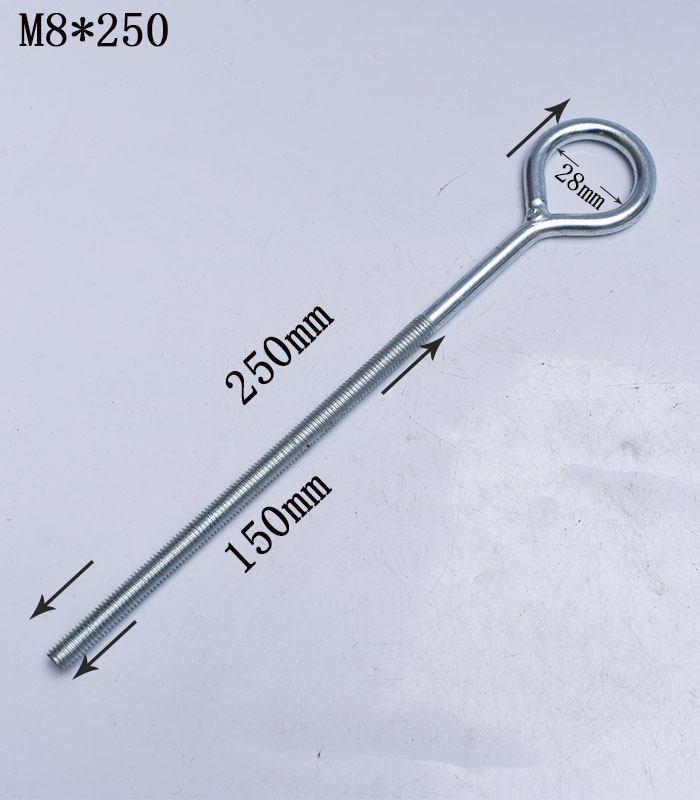Galvanized Closed Eye Screw Hook with Ring Bolt