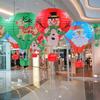 1PC Papai Noel Alce Balão de Ar Quente 12 Polegadas Lanterna de Papel Abajur Artesanato DIY Pendente de Teto Decorações de Natal Suprimentos para Festa