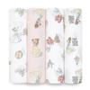 Aden Anais Essentials and Anais Official Japanese Product Disney Princess ESWC40017DIT 112 X 112cm Muslin Cotton Swaddle Set of 4 Newborn Gauze Baby
