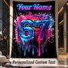 Neon (32) Theme Custom Tapestry Personalized Custom Name Text Wall Hanging Tapestry Home Decor Background Cloth