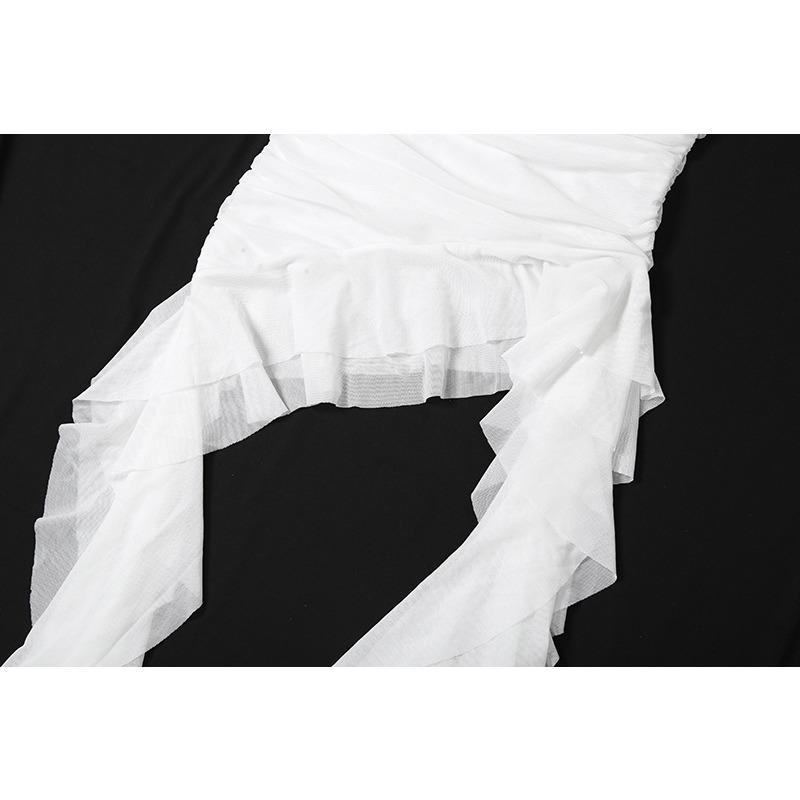 Spring Women's Solid Color Slim-fit Street Fashion Sleeveless Collar Pleated Top