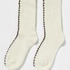 Zwischen A und B WOLL PICOT SOCKen_ELFENBEIN, HELLGRAU, BLAU, BRAUN