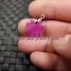 Heart-shaped Pink Quartzite & Jade Pendant Necklace