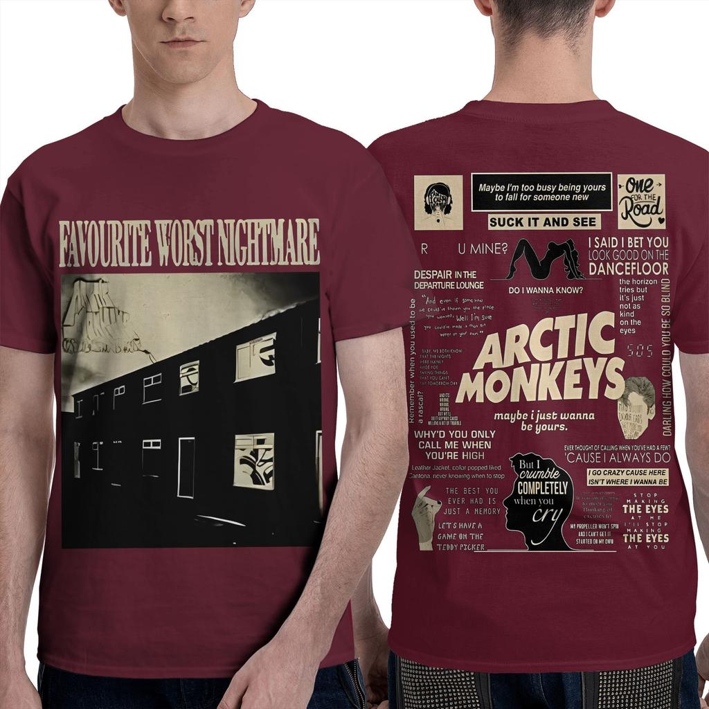 Arctic Monkeys T-Shirt Erwachsene Hip Hop Awesome 100 Baumwolle T-Shirts Sommer Rundhals Beliebtes T-Shirt Bedruckte Übergroße Kleidung
