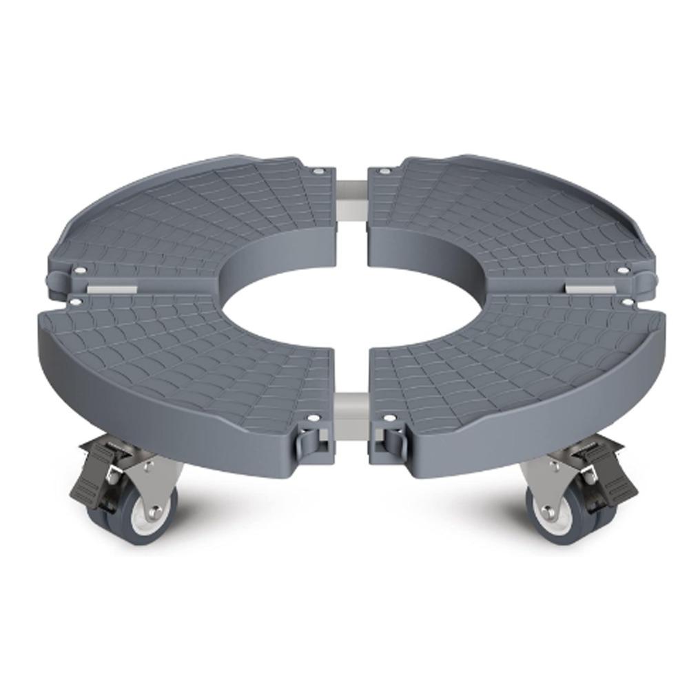 

Heavy Duty Large Plant Caddy Durable Rolling Planter Base Creative Gift Round Dolly серый