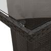 Garden Dining Set with Cushions 7 pcs Black Poly Rattan