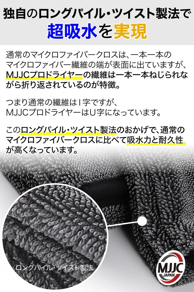 MJJC Car Wash Towel [Pro Dryer] Large Microfiber Cloth for Cars, Motorcycles, and Coated Vehicles, Super Absorbent (Large (90 x 70 cm) 1 Sheet (Gray))