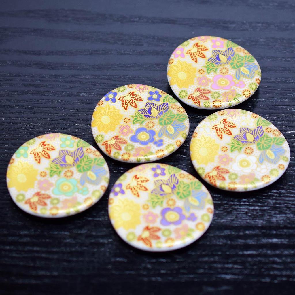 Waza No Kura Chopstick Rests, Stylish Set of 5, Kutani Ware, Flower Pattern, Ceramic, High-Quality, Japanese Tableware, Cutlery Rest, Made In Japan