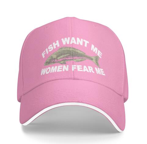 Funny Gift Hat Women Want Me Fishes Fear Me Hat for Women Baseball Hat Cool Hats Designer Cap Men One Size