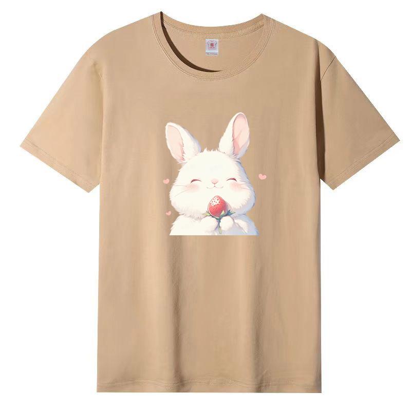 Fun Cat Print Short-sleeved T-shirt Women Summer New Loose Cotton Top Bottoming Shirt