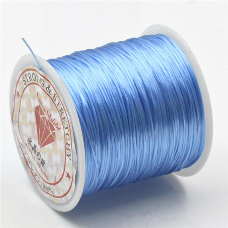Crystal Elastic Line, Flat Rubber Band Rope 60 Meters Per Roll, Bead Line Diy Jewelry Accessories