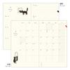 Diario Stile Libro MIDORI 2027 Settimanale B6 Variante Tema Gatto Beige 22477006 con Segnalibro Limited