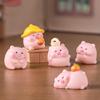 PVC Mini Pig Figurine Handmade Craft Lucky Charm Desktop Car Interior Decors Table Top Mini Garden Arrangements