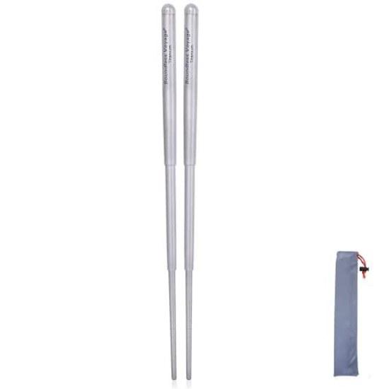 Boundless Voyage Titanium Chopsticks Folding Portable 19.8cm 8cm when stored Outdoor Camping Barbecue Compact Easy Carry Lightweight Approximately 17g