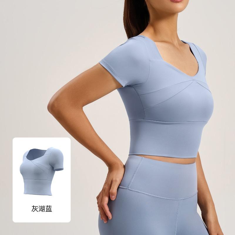 Women's Yoga Short Sleeve Sports Fitness Tops