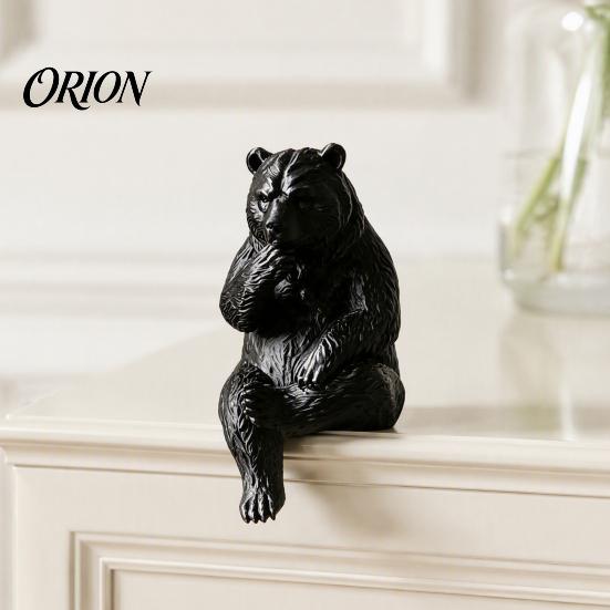 Creative Gifts for Animal Lovers 3D Print Bear Figurine Statue, Matte Resin Relief Sculpture, Nordic Office Desk Aesthetic Decorations Minimalist