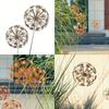 3D Blume 3D Kugel Blumenstäbe Rustikale Außendekoration Gartenskulpturen Terrassenrasen Kunsthandwerk