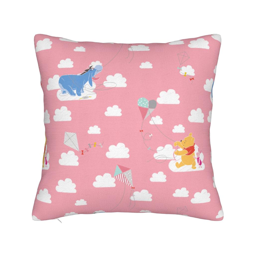 Lovely Cartoon Pillowcase Polyester Cushion Cover Gift Winnie The Pooh Pillow Case Cover Car Square 18'