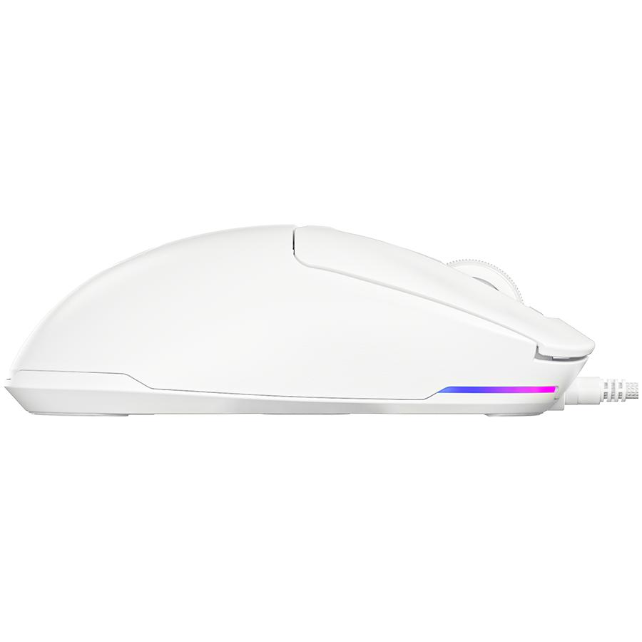 LORGAR MSA10 Gaming Mouse, Wired Ultralight, White