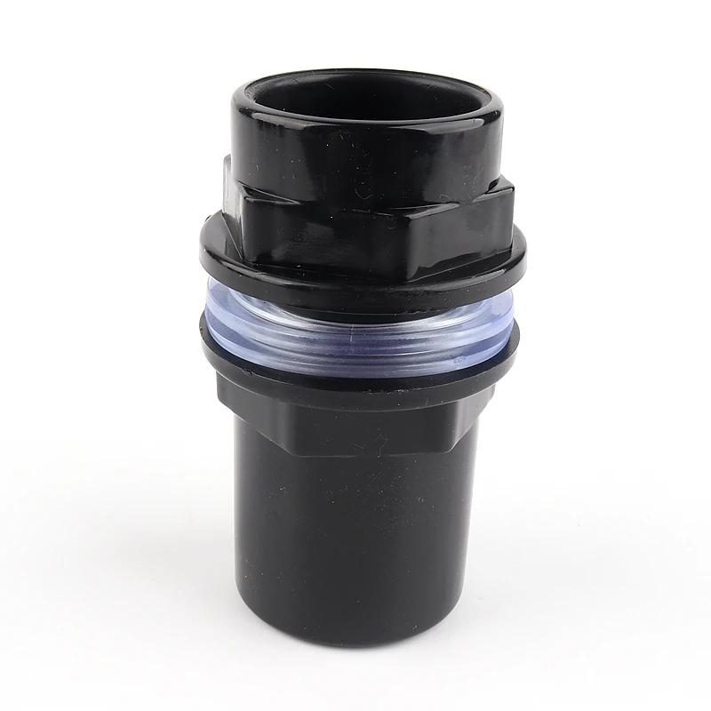 1pcs Avaliable 20-50mm PVC Pipe Fittings Aquarium Fish Tank Connector Overflow Thread Water Supply Accessories Joint