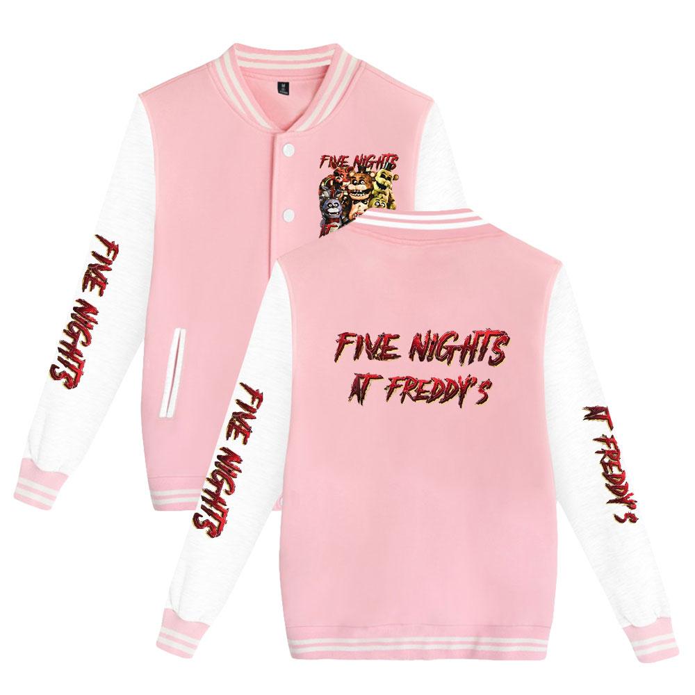 Moda unisex pentru fanii Five Nights At Freddy's Hanorac de baseball imprimat Femei Bărbați Jachete sport în aer liber