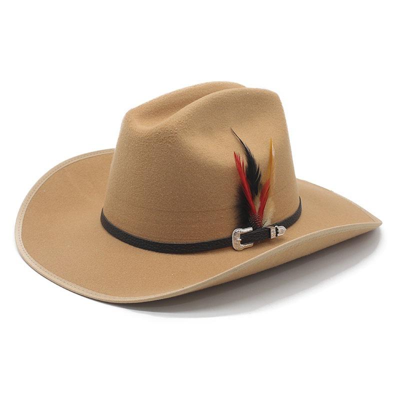 Herbst Winter Herren S Western Cowboyhut Ein Gipfel Oberseite Kamelhut