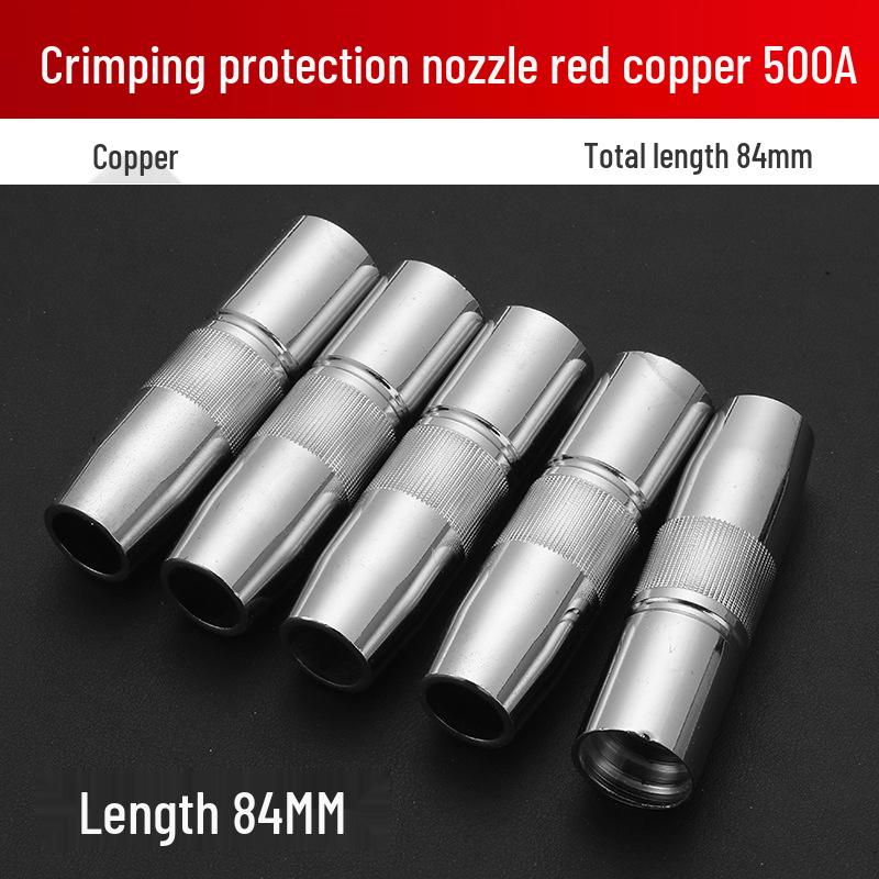 MIG Welding Accessory Set: Gas Shielded Gun, 350 Nozzle, 200 Sleeve, 500A Copper Conductive Tip.