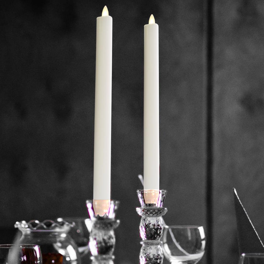 Church White Flickering Flameless LED Paraffin Wax Candle