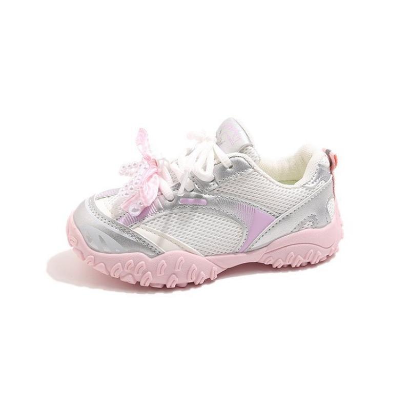 

Детские спортивные туфли с бантом в корейском стиле, балетные туфли для девочек, немецкие тренировочные туфли, дышащая повседневная обувь для девочек 36 розовый