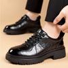 Fashion British Cowhide Casual Platform Shoes for Men Spring Autumn Soft-soled New Designer Fashion Retro Leather Business Male Shoes