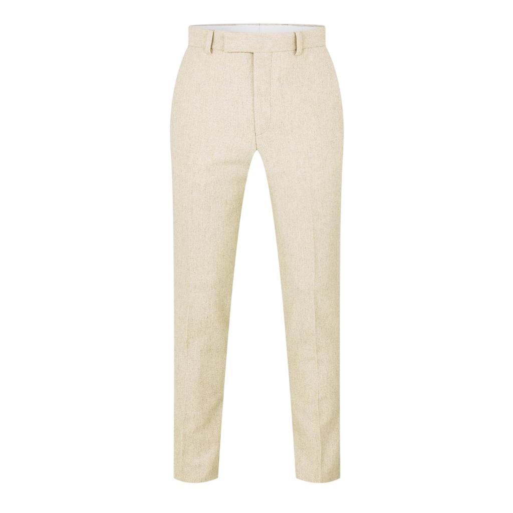 Without Prejudice Mens Archer Wool Slim Trousers