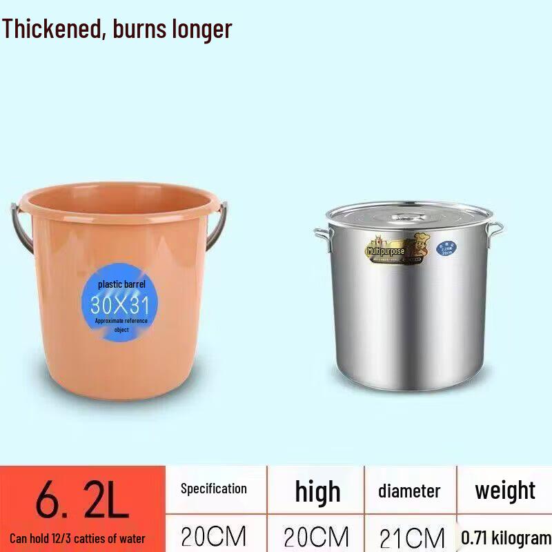 Stainless Steel Storage Buckets (Set of 3)