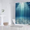 Mehrdesign-Duschvorhang mit Haken Einfach aufzuhängen Wasserdicht Leicht zu reinigen Für Zuhause Hotel Wohnheim Badezimmer Dekoration