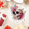 Rose Skull Butterfly 2D Wind Spinner Metal Hanging Rotator for Indoor Outdoor Garden Decor No Power Needed Easy to Install
