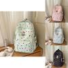 Cute Colorful Polka Dot Cartoon Cat Embroidery Pattern Student Backpack For Middle School
