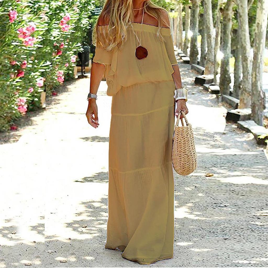 Chic and Elegant White Bohemia Dress V-neck Lace Up Cover Up For Woman Summer Maxi Dress Beachwear Holiday Beach Slip Dress