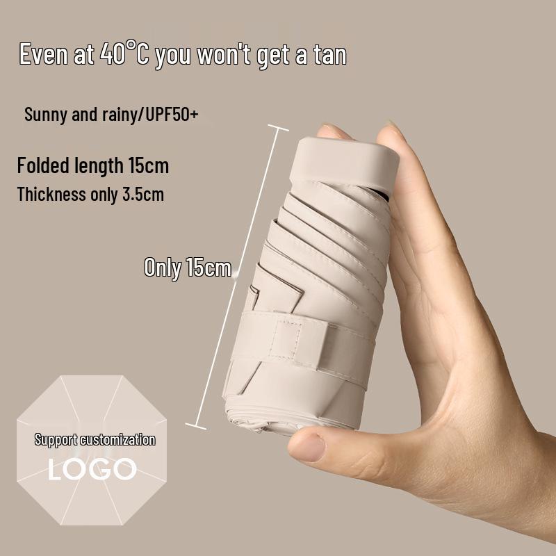 Compact Dual-Use UPF Anti-UV Magic Strap Card Umbrella
