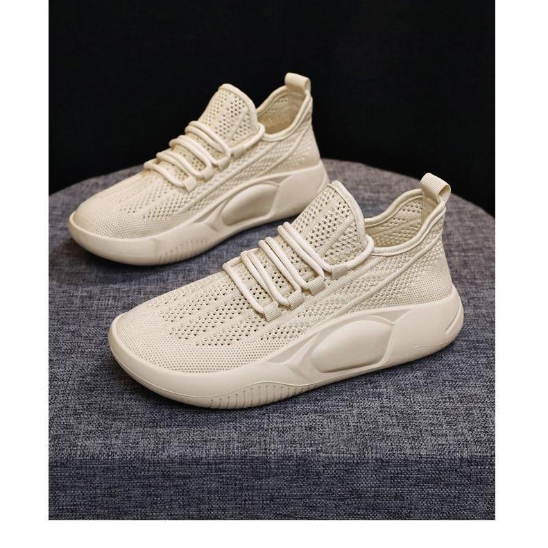 Breathable Women's Shoes Flying Woven Mesh Mesh Shoes Hollow Thin Lightweight Sports Shoes Casual White Shoes