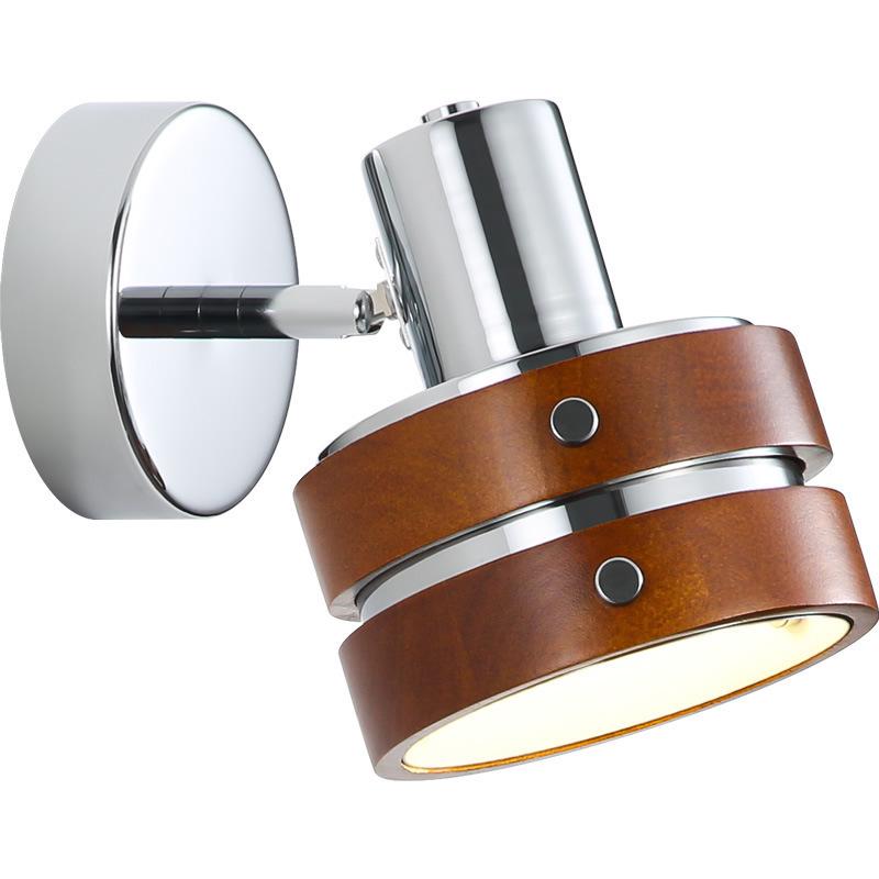 Midden-eeuwse Franse Walnoot Wandlamp: Wabi-Sabi Stijl Nachtlampje met Punk Esthetiek.
